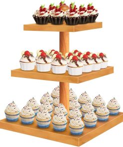 3-Tier Wood Cupcake Stand for 50 Cupcakes